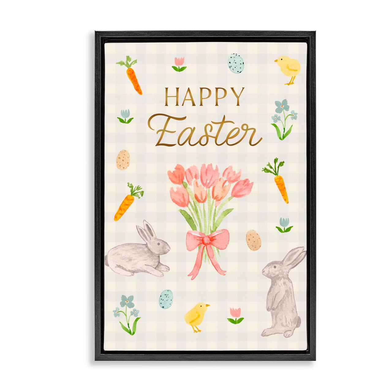 Stupell Industries Happy Easter Soft Spring Compilation Floating Frame Wall Art
